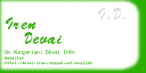 iren devai business card